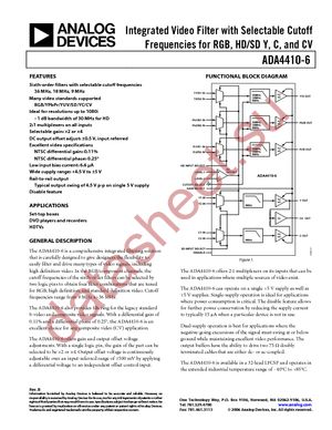 ADA4410-6ACPZ-R2 datasheet  